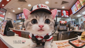 KFC小猫很高兴为您服务