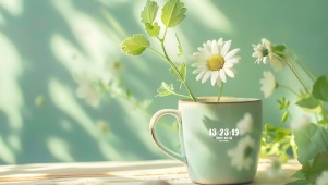 茶杯里的鲜花