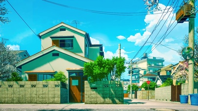 4k唯美治愈日系动漫樱花街道