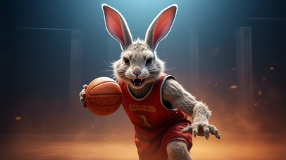 十二生肖之兔篮球运动员
