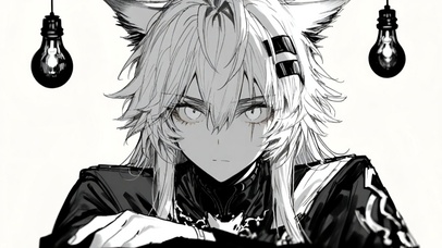 黑白冷漠少女-荒芜拉普兰德