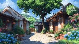 庭院小树