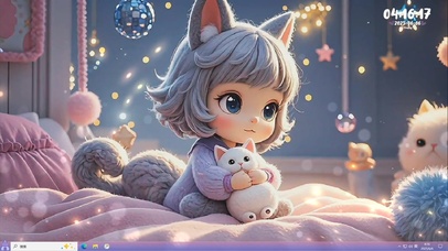 乖巧呆萌的猫女孩