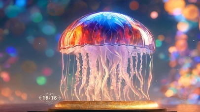 吸金五彩琉璃水母