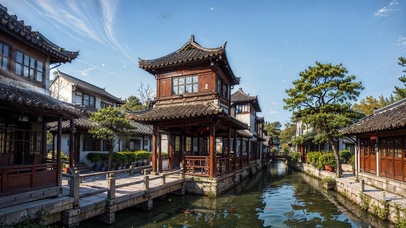 4K唯美治愈国风园林