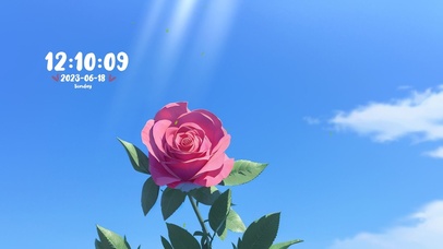 清新治愈花草风景