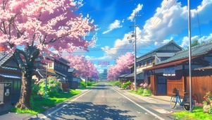 樱花初春街道