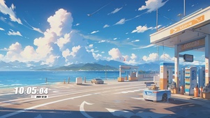 海边加油站