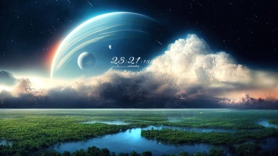 4k 治愈唯美梦幻星空星球