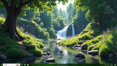 森林小溪护眼壁纸