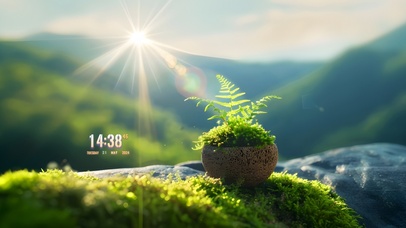 阳光下护眼绿色