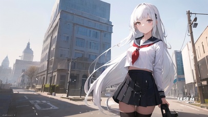 雏菊可爱白发少女