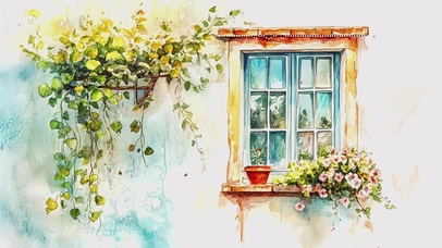 水彩AI简约壁纸