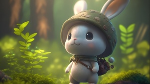 可爱森林小兔