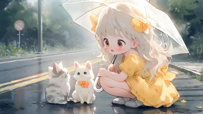雨中小可爱