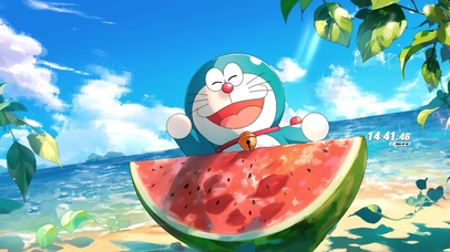 海边西瓜哆啦A梦