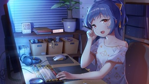 深夜加班女孩