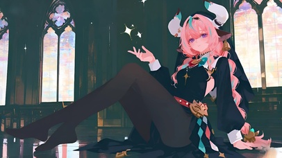 瓦蕾莎-黑丝修女制服美女