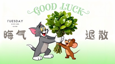 晦气退散猫和老鼠柚子叶