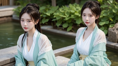 4K唯美古风清纯姐妹花