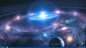 4k蓝色星云主题