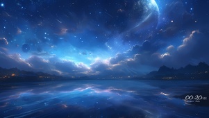 星空湖景