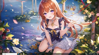 4k二次元红发可爱女孩跪坐