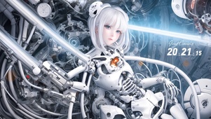 白色科技机器少女