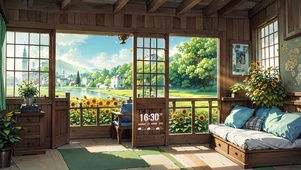 向日葵花田小屋