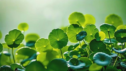 好治愈的一片金钱草啊