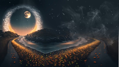 梦幻月球-治愈花海