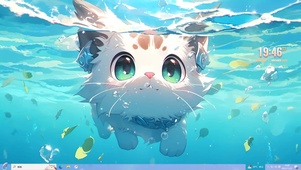 游泳猫咪主题