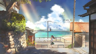 唯美日式小巷女孩