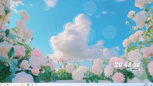 护眼花景桌面主题