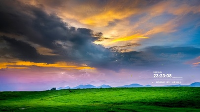 4k 唯美治愈大草原晚霞