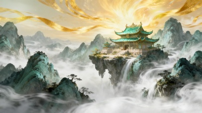 金霞仙缕锁玄都 九霄道宫悟长生