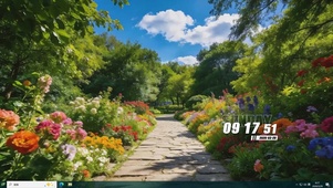 白云花草树木桌面主题