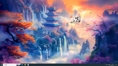 古韵瀑布山水4K