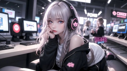 可爱图书馆女孩