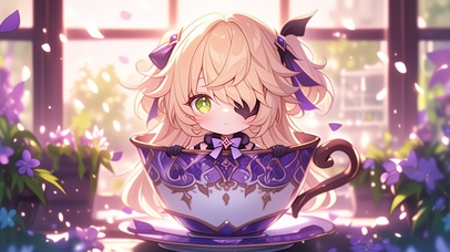 原神壁纸丨菲谢尔丨茶杯人丨