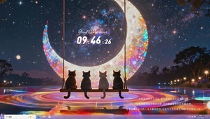 星空下的小猫们