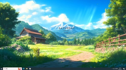 绿色护眼夏日乡村