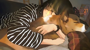 唯美柯基女孩