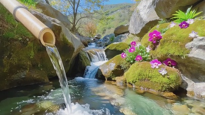 清澈溪水
