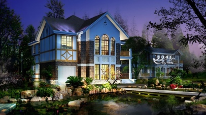 唯美治愈别墅庭院