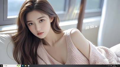  禁欲系长发美女