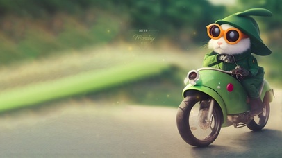 炫酷潮流机车兔哥