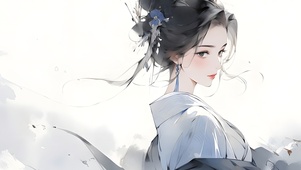 水墨美女