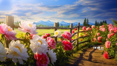 护眼篱笆牡丹花