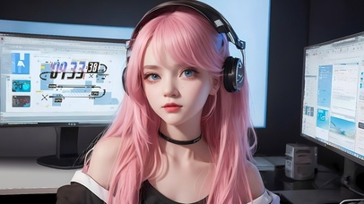 4K清纯电竞女孩